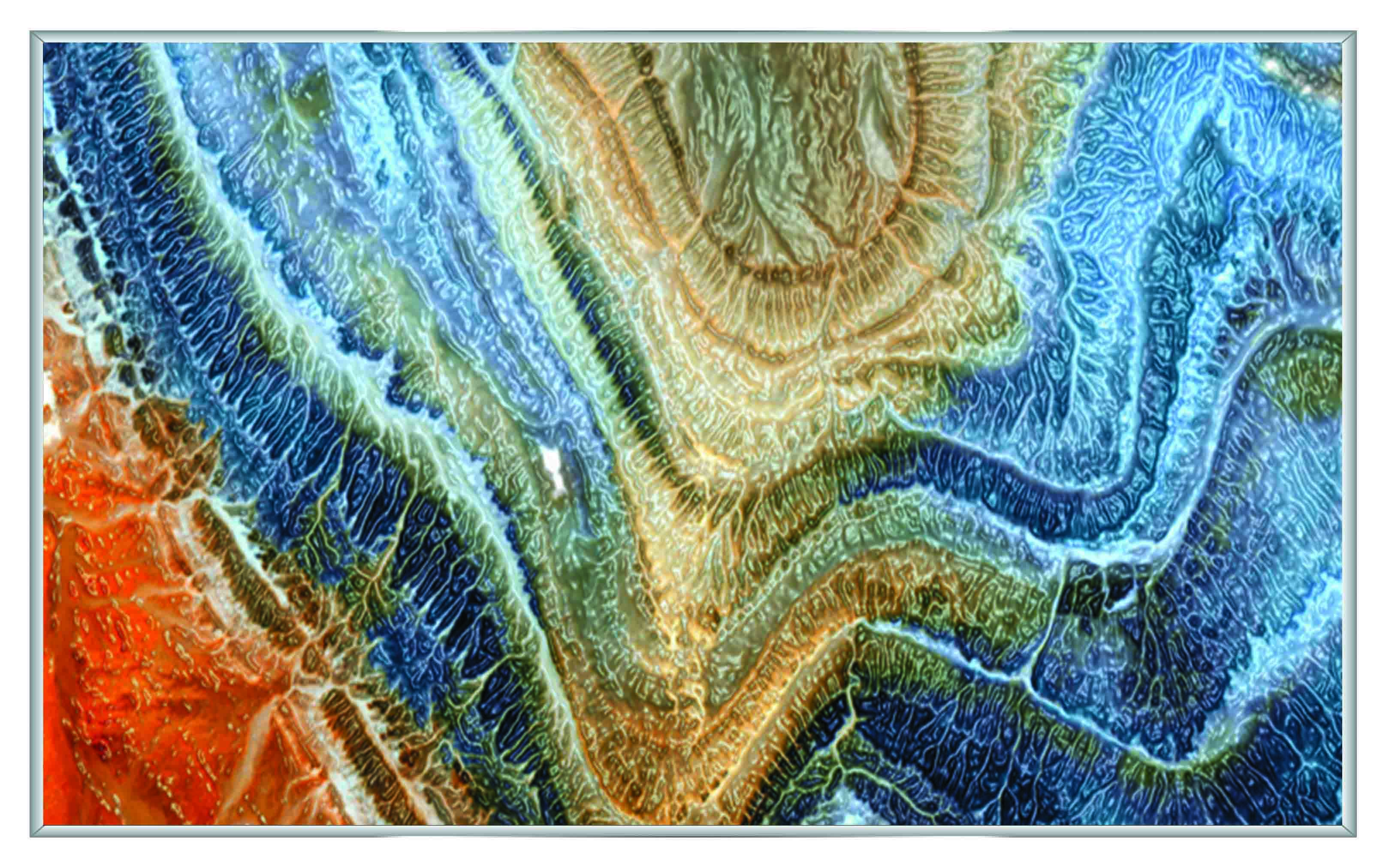 ASG263 Wall décor art printed on glass abstract